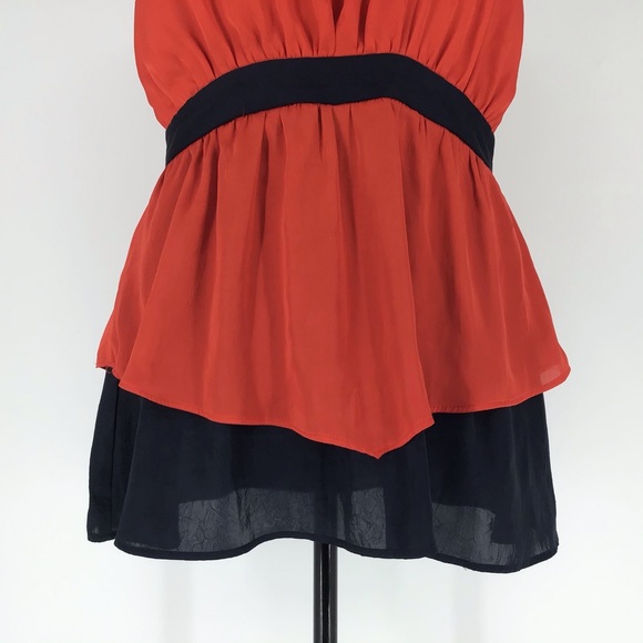 Lucca Couture Shiny Sleeveless Layered Blouse, S - Picture 3 of 16